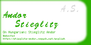 andor stieglitz business card